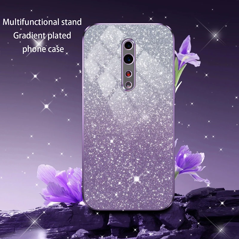 Bling Luxury Electroplate Glitter Shockproof Phone Case with Soft Bumper and Clear Back Cover