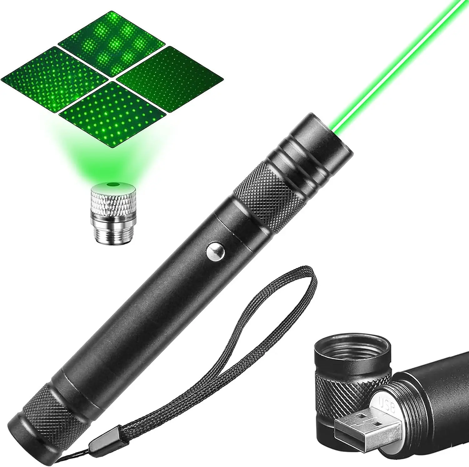 Laser Pointer Mini 2 in1 Cat Keychain Fun Pointer With battery Light Portable Laser pointer LED Training Torch Pet Cat Tickle Toy Flashlight