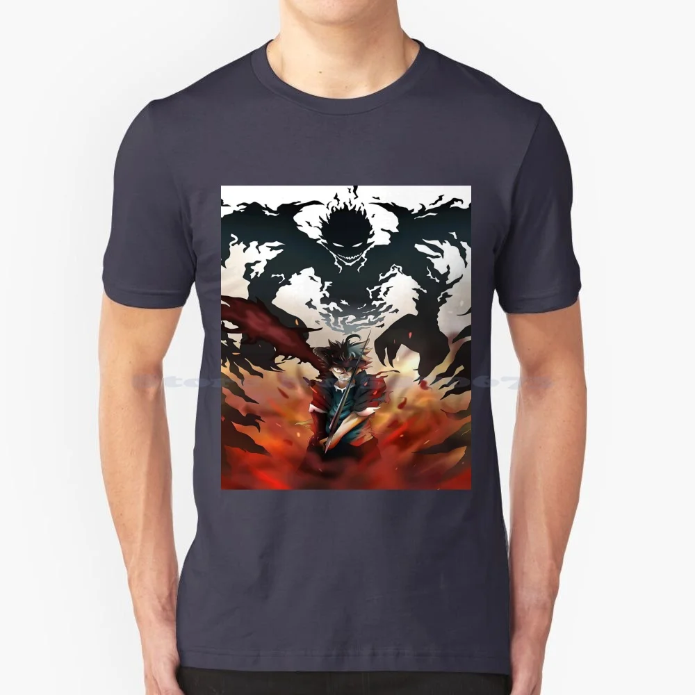 Art-Black Clover T Shirt 100% Cotone Tee Asta Black Clover Black Clover Manga Black Clover Anime Black Clover Black Bulls Black