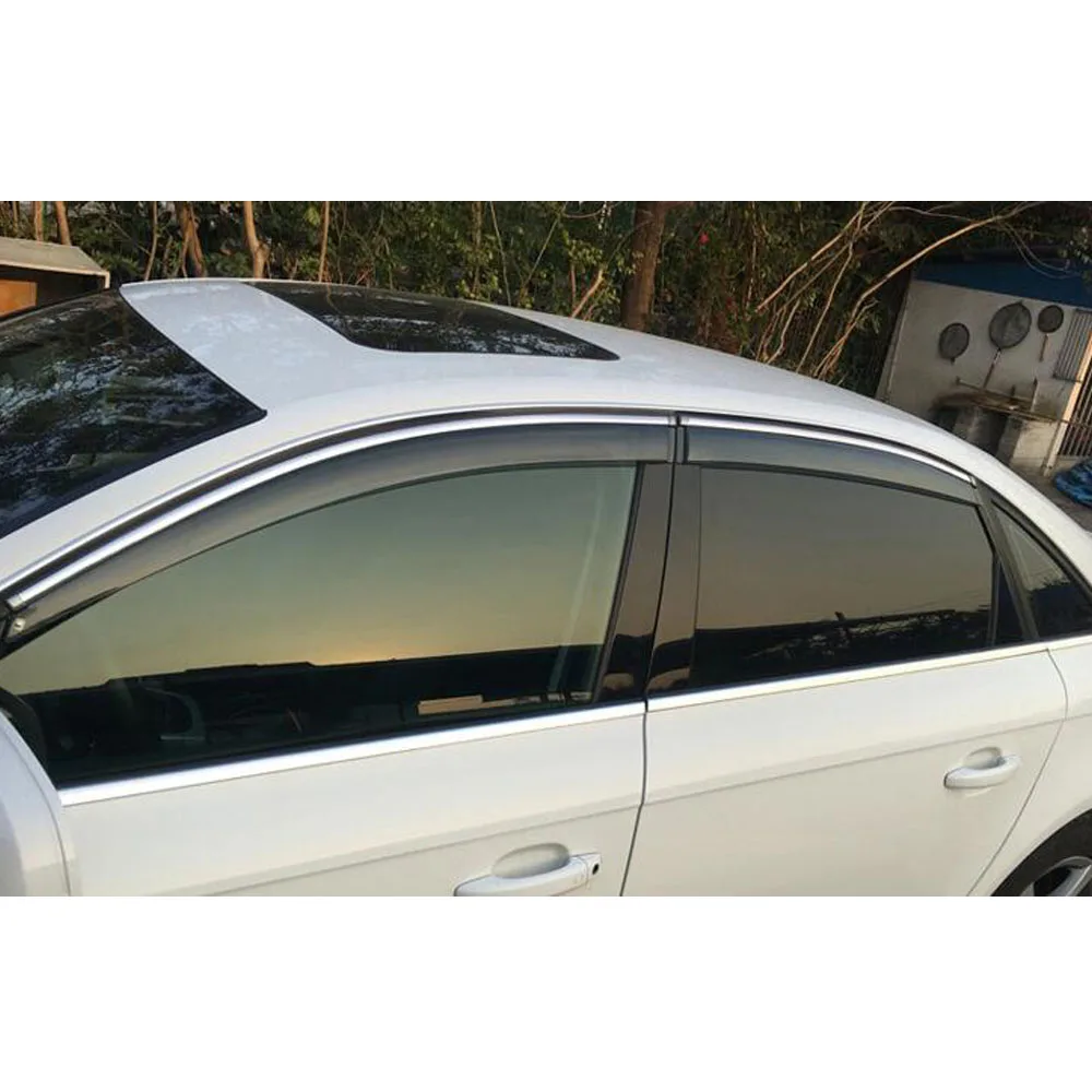 Frame Styling Cover Stick Plastic Window Glass Wind Visor Rain/Sun Guard FOR JAGUAR F-PACE