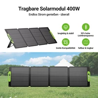 Panneau solaire portable pliable de 400W avec plusieurs connecteurs, chargeur solaire léger et étanche pour stations d'alimentation, camping-car, camping et randonnée 6