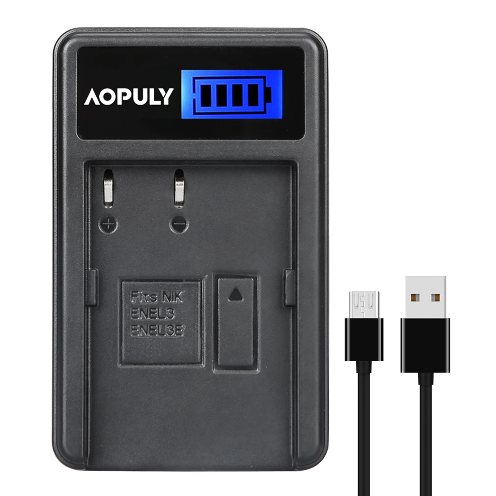 charger of smart watch AOPULY EN-EL3e ENEL3e EN EL3e USB LCD Battery Charger for Nikon D70 D90 D80 D100 D200 D700 Digital Camera smart hand ring watch charger