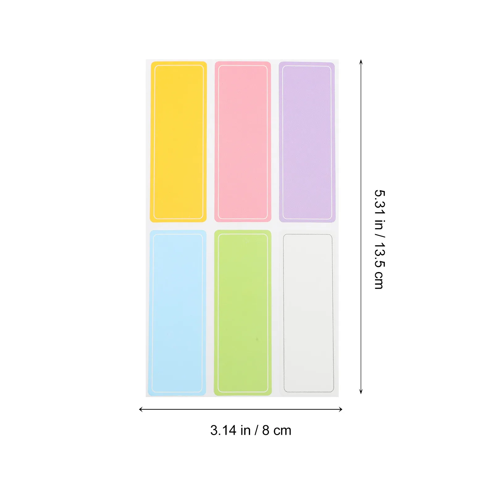 40매 프리미엄 종이 자체 접착 라벨 스티커 병용 방수 색상 분류 스티커 용기 상자 메모