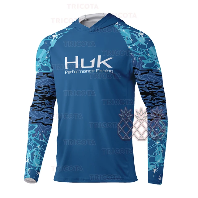 Huk Fishing Hooded Shirts Men Performance Clothing Long Sleeve Uv  Protection Fishing Top Shirt Outdoor Breathable Angling Jersey - AliExpress