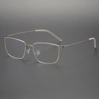 Новые датные брендовые оптические титановые очки в оправе для мужчин и женщин, безвинтовые сверхлегкие очки в тонкой оправе, модные простые очки — изображение 2