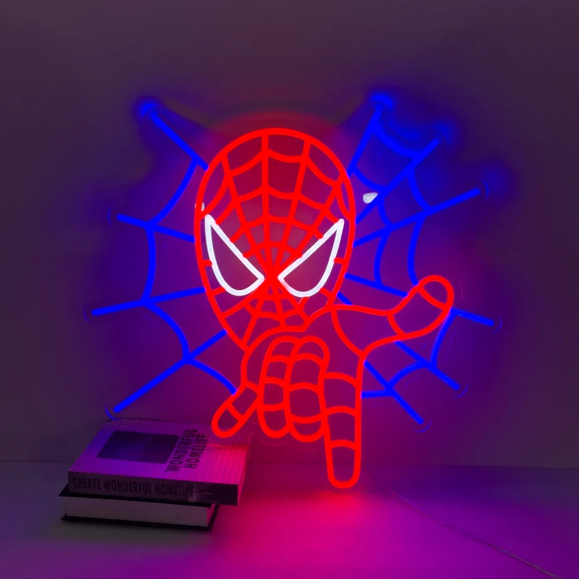 

Neon Sign Anime Neon Sign Cartoon Animal Web Wall Art Gift for Kid Birthday Gift Gift For Him