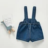 Autumn Toddler Baby Boys Cowboy Romper  Baby Boys Girls Solid Color Denim Romper Sleeveless Baby Denim Jumpsuit Pocket Bodysuit 6