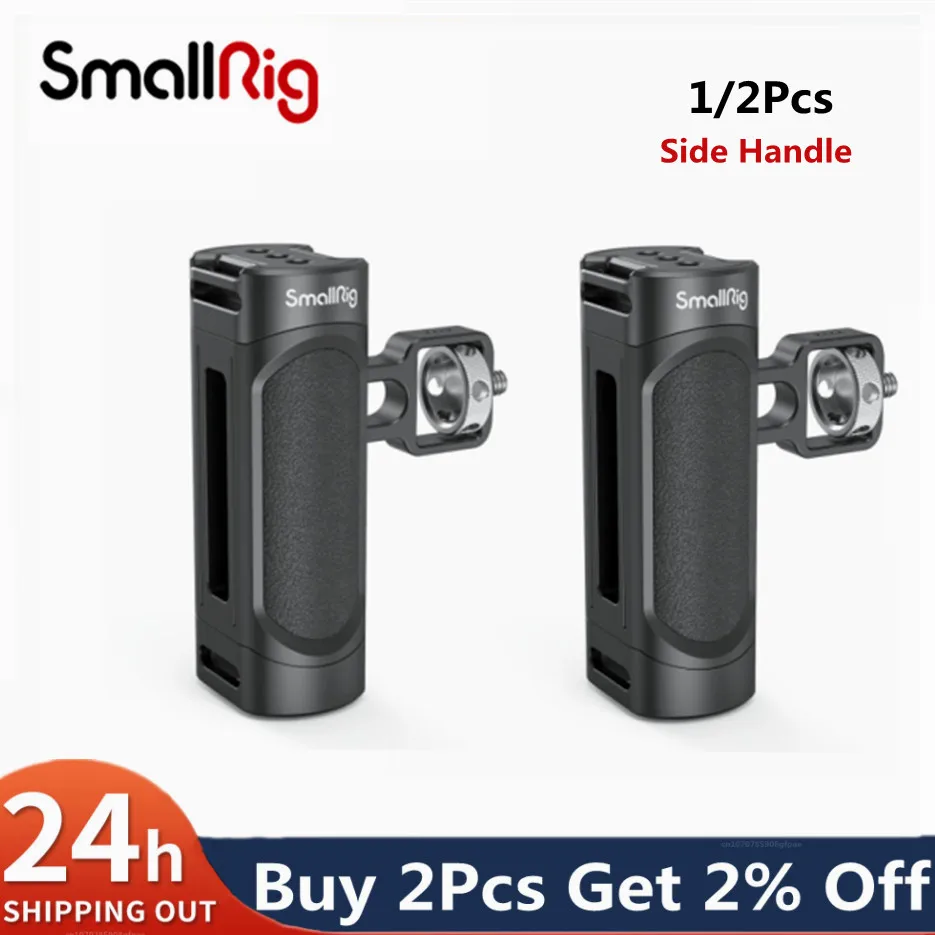 SmallRig 1/2 Pcs Side Handle for iPhone 14 Smartphone Cage Phone Video Rig Lightweight Universal Quick Release Handgrip 2772