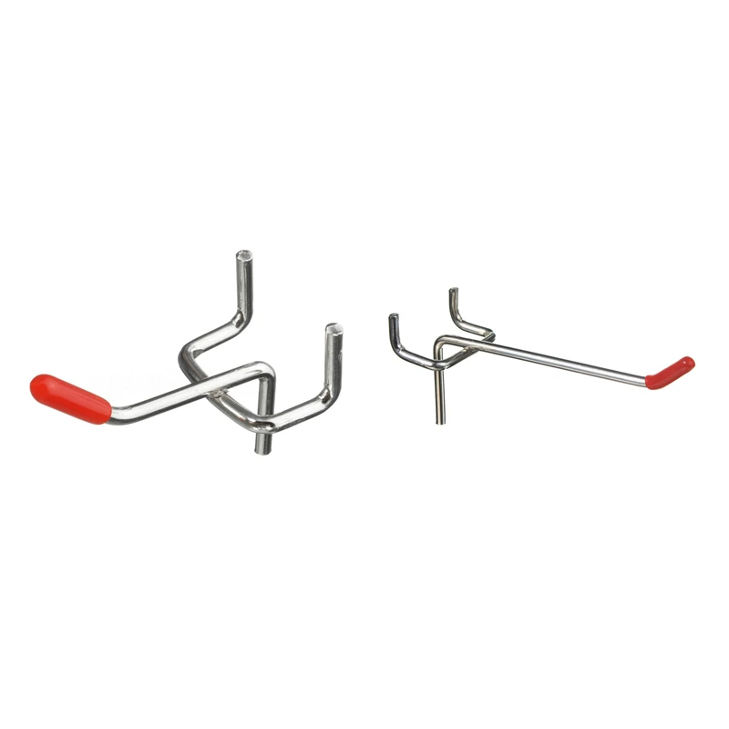 

25X 50Mm Single Pegboard Hooks With 25X 1100Mm Pegboard Hooks Slat Wall Retail Display Shop Peg Hang Fits Home Hanger