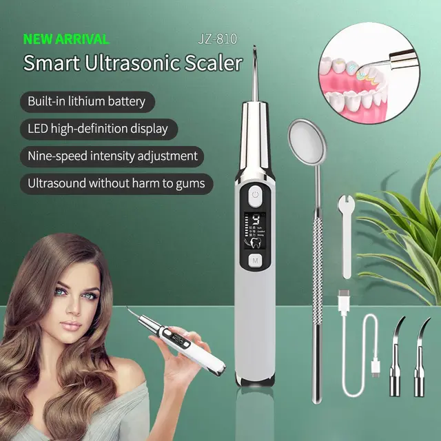Electric Sonic Dental Calculus Scaler Oral Teeth Tartar Remover Plaque Stains Cleaner Removal Tooth Whitening Portable with LED 1