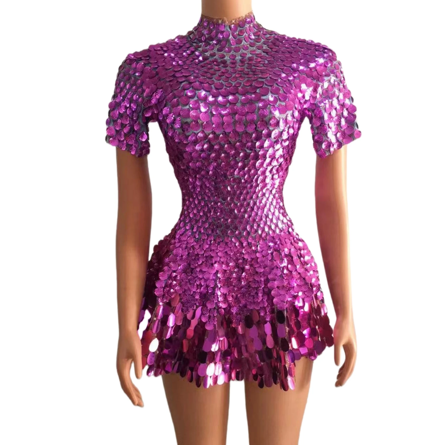 strapless open back dress Glamorous Event Sequin Lace-Up Mini Dress