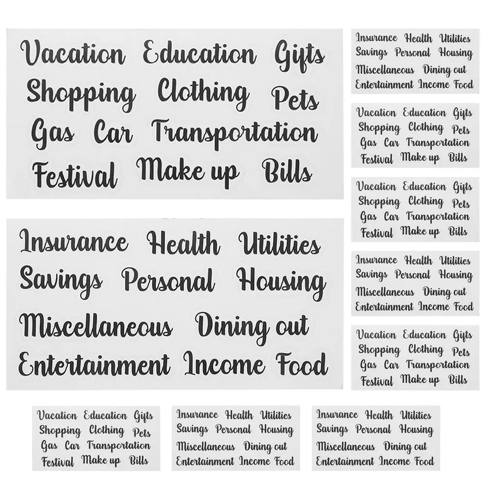 

5 Sets Multi-function Budget Stickers Classifying Cash Envelope Labels Portable Label Sticker for Cash Envelopes Monthly Planner