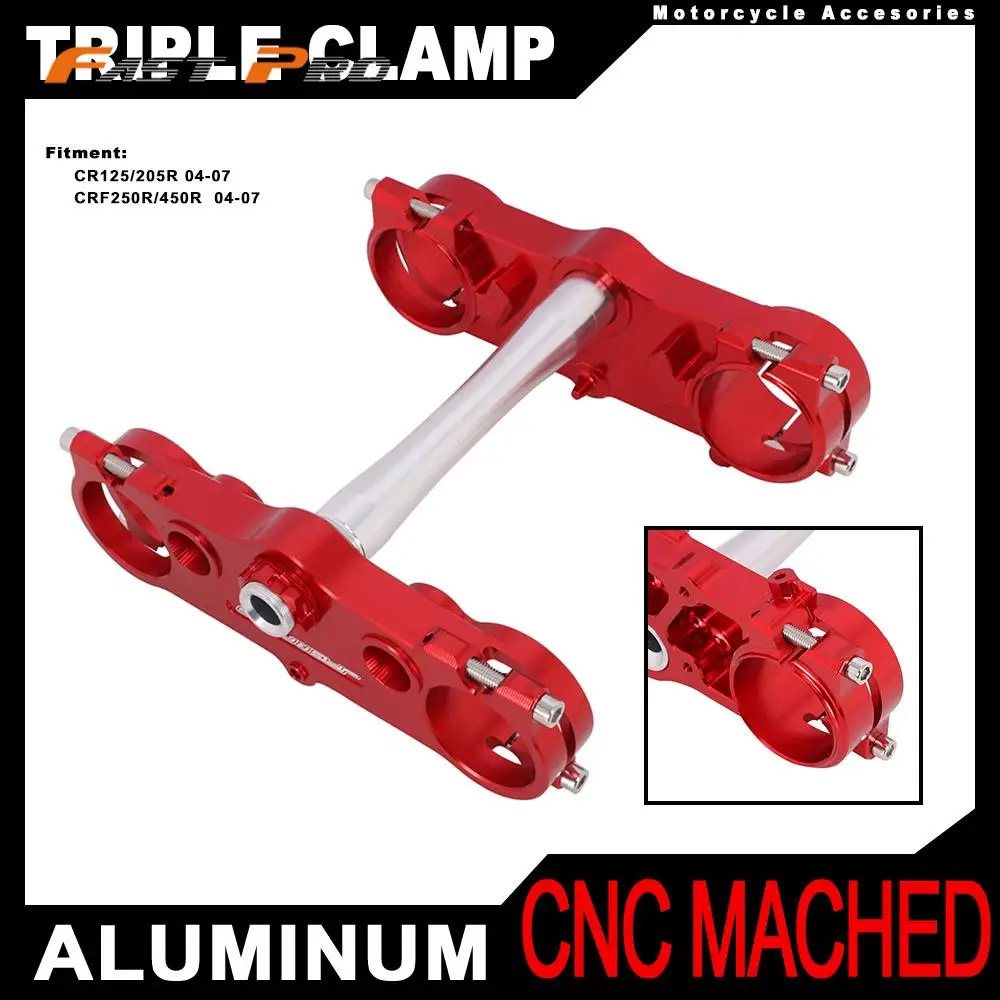 

Мотоциклетные аксессуары, верхние/нижние тройные зажимы для деревьев, рулевой стержень для Honda CR125 CR250R CRF250R CRF450R 2004 2005 2006 2007