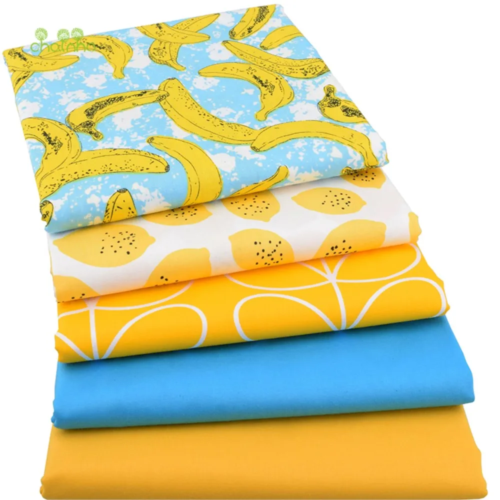 Chainho,Printed Twill Weave Cotton Fabric,DIY Quilting & Handmade Sewing Material,Patchwork Cloth,5 Design,2 Specification,CC162