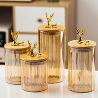 Sealed Glass Sugar Jar Nuts Coffee Beans Grain Storage Jar Glass Tea Jar Kitchen Food Storage Container Bottle Jar 1