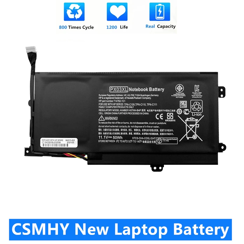 Новинка, батарея для ноутбука CSMHY PX03XL, для HP Envy 14, Touchsmart, Φ 715050-001714762-421