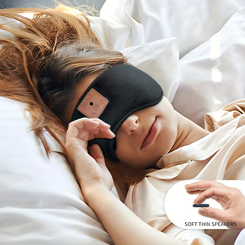 Bluetooth Sleeping Headphones Eye Mask Music Play Headband Headset Soft Comfortable Music Sleeping Earphones for iphone Xiaomi