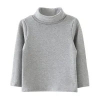 Little Girls Long Sleeve Tee Shirts Soft Turtleneck Layering Pullover Slim Stretchy Tops 1