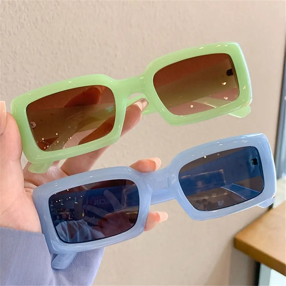

2023 роскошные женские Квадратные Солнцезащитные очки Маленькая оправа ярких цветов брендовые дизайнерские женские прямоугольные солнцезащитные очки в стиле панк Солнцезащитные очки с оттенками
