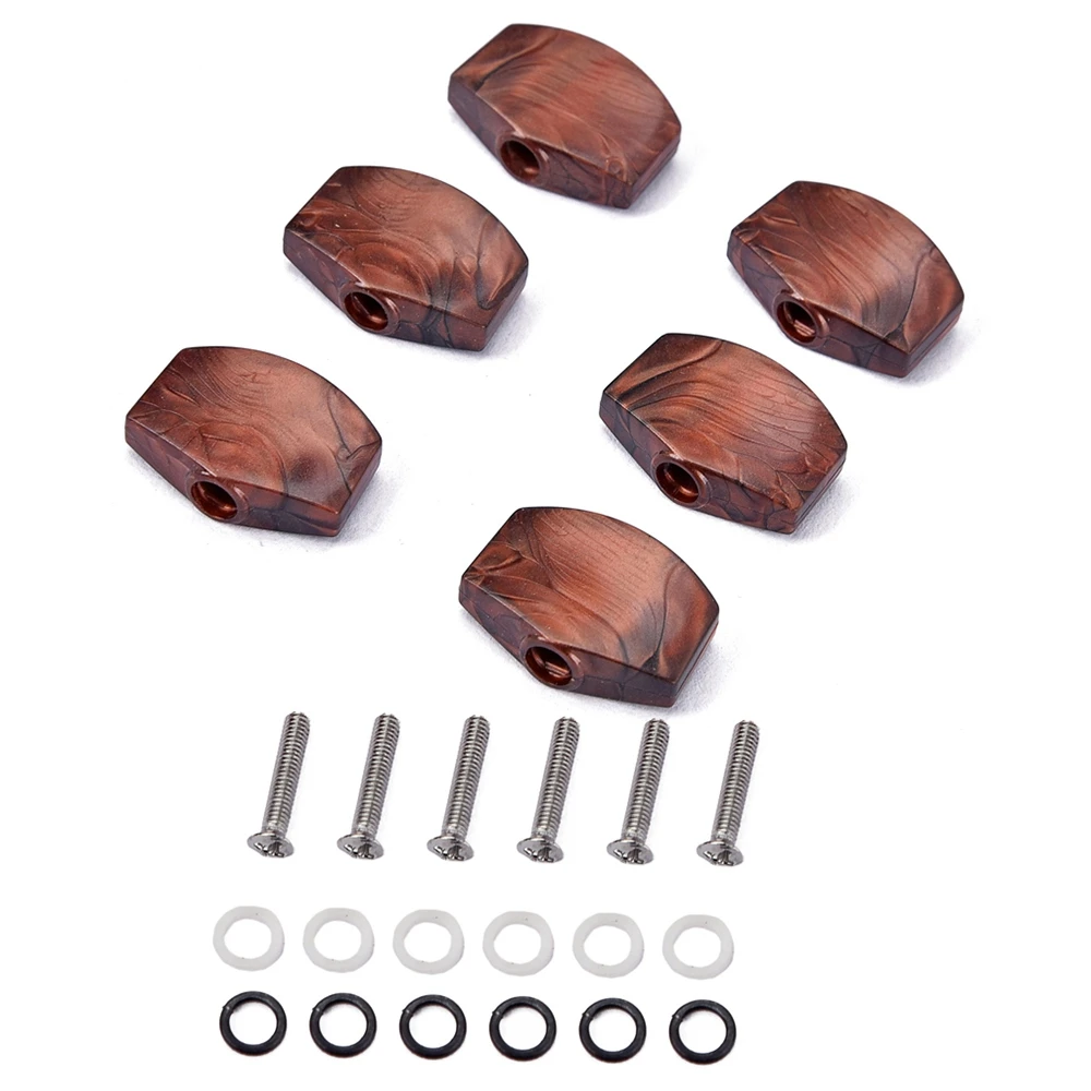 6 Pcs/Set Guitar Tuning Peg Buttons Tuning Pegs Knobs Machine Heads Buttons For Guitar