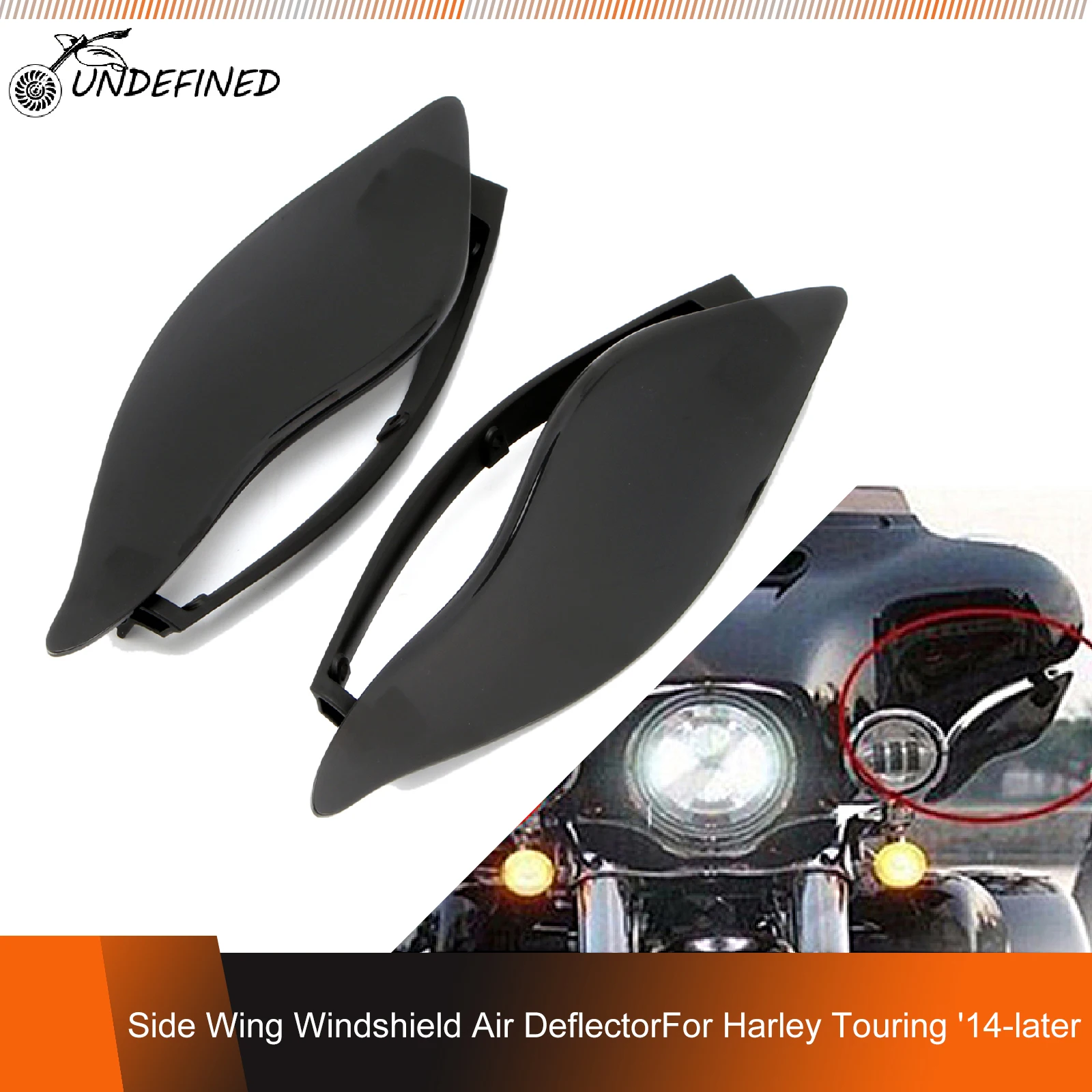 Фото Дефлектор воздуха для Harley Touring Electra Street Glide Ultra Limited CVO Trike 14-2020 регулируемое ветровое стекло для мотоцикла с боковым крылом №1