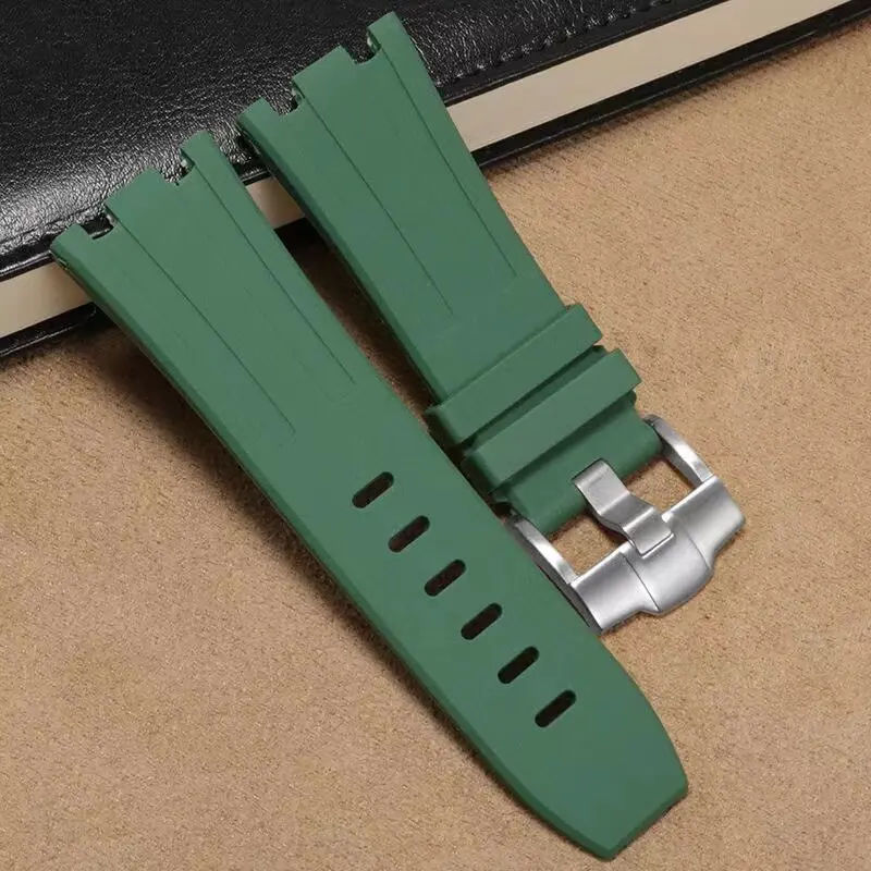 

Ремешок силиконовый для часов, мягкий резиновый водонепроницаемый браслет для мужских наручных часов, аксессуары для часов, 28 мм
