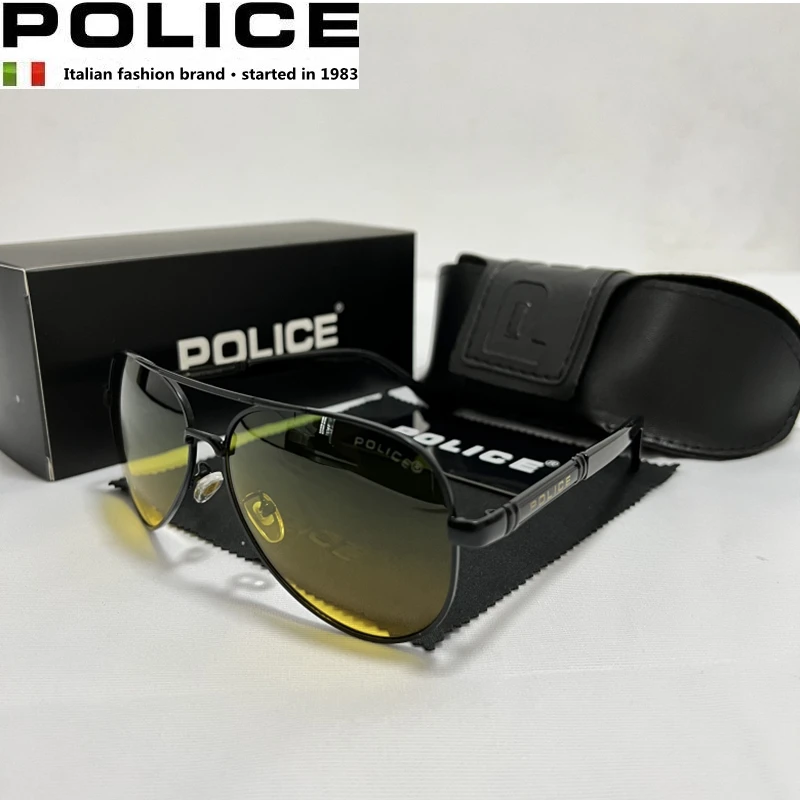 Luxury Brand POLICE Driving Night Vision Sunglasses Men Polarized Sun glasses for men UV400 5121 |