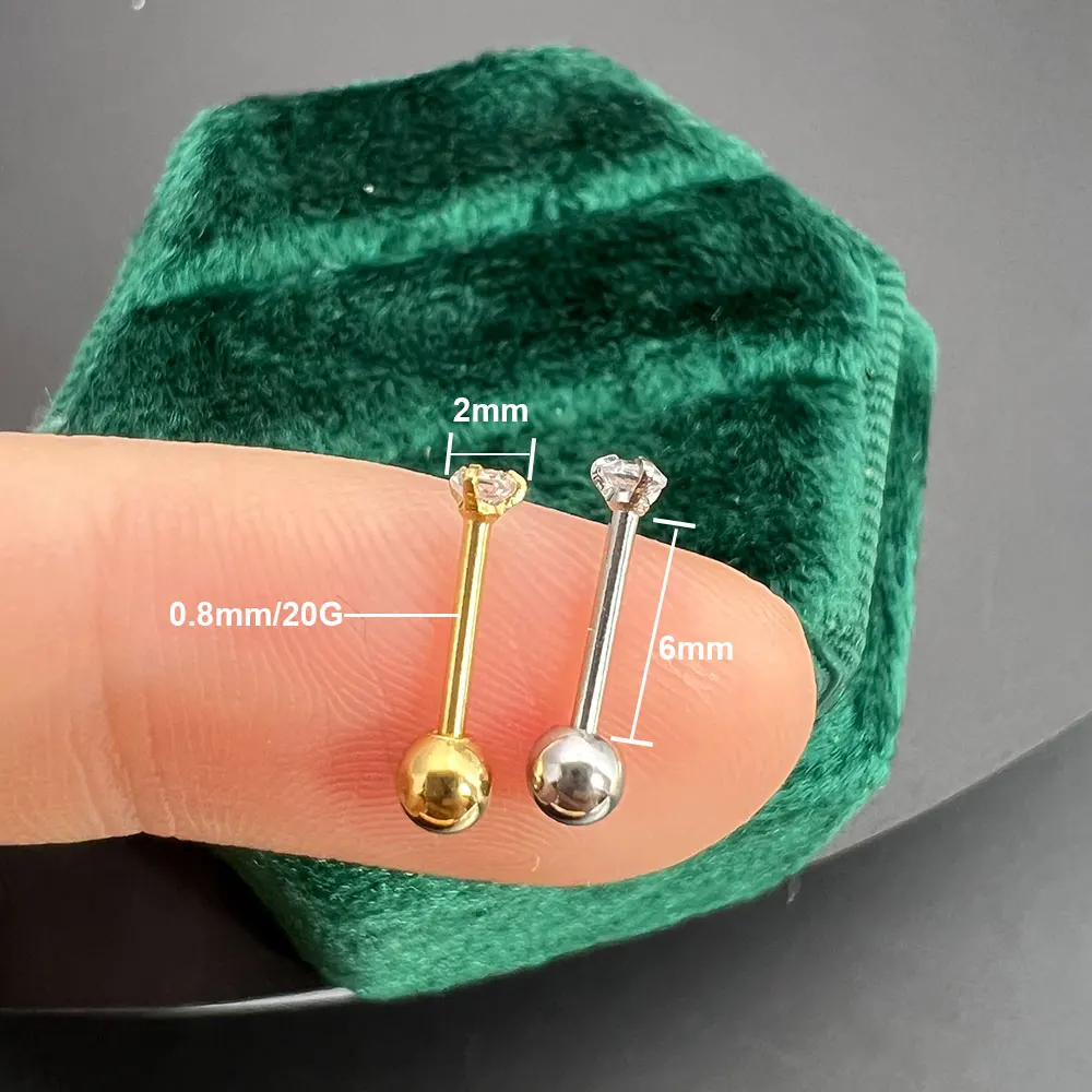 Piercing Jewelry Conch Rook Helix Tragus Lobe Chain Hoop Earrings Zircon Cartilage Stainless Steel Stud Earring Piercing Jewelry