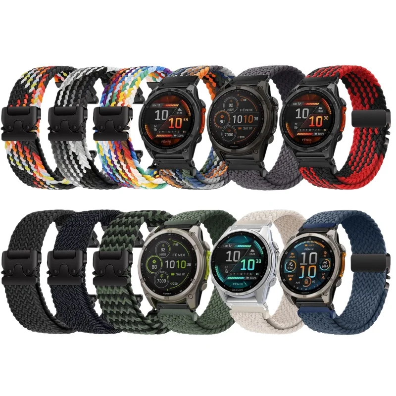 Durable Braided Nylon Watch Strap with Loop Design