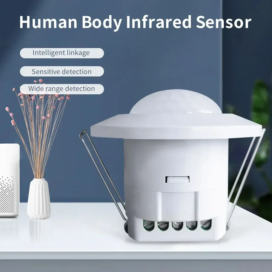 85-265V Recessed Sensor Smart PIR Infrared Body Motion Detector Light for Stair Corridor Car Park Adjustable Switch