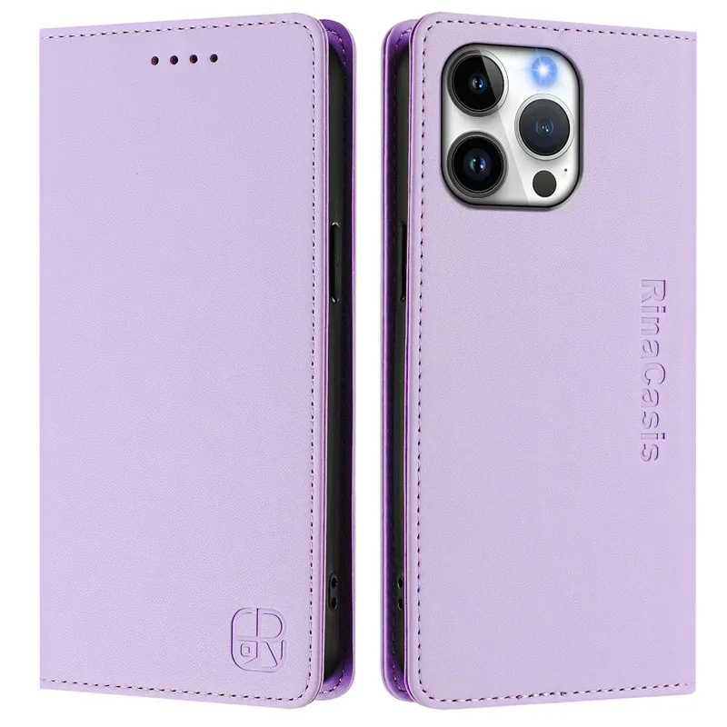 Luxury Anti-Theft Leather Wallet Flip Phone Case with Magnetic Closure