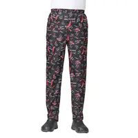 Unisex Chef Uniform Hotel Restaurant Cook Pants BBQ Catering Elastic Trousers Quality Zebra Pants Kitchen Cooker Work Pants 1