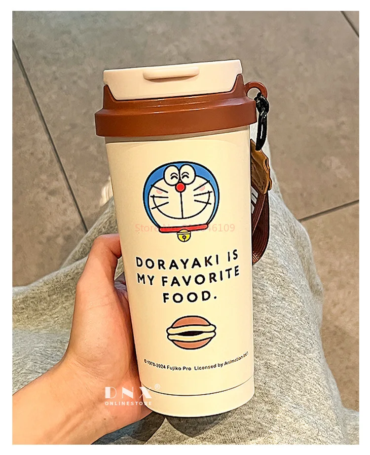 Doraemon 500ml Insulated Stainless Steel Cup – Kawaii Kids Drink Bottle Gift