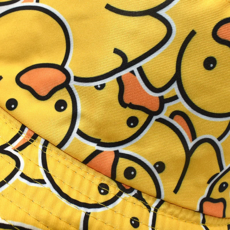 Sun Hats Sun Hat Fisherman Hat Bucket Hats Summer Sun Hat Bucket Hats for Men Women Cotton Bob Panama Girls Beach Travel Outdoor Reversible Yellow Duck