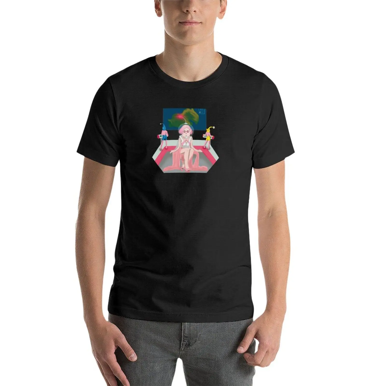 Фото Новая кошка Pikmin x Doja | Встаньте в нее ух! Футболка, летний топ, винтажная одежда, мужские винтажные футболки №3