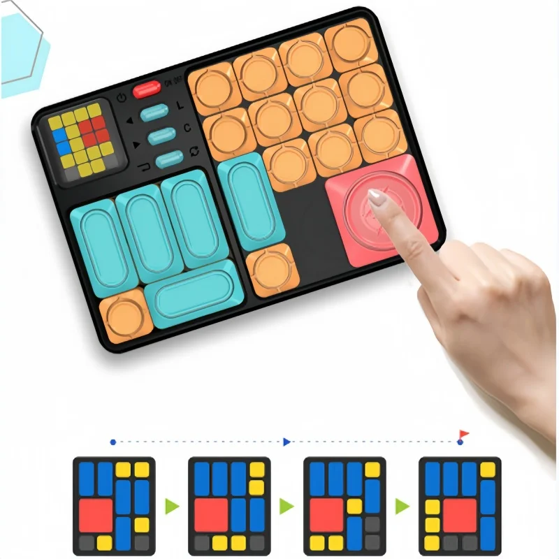 Huarong Road Magnetic Suction Block Sliding Puzzle Progressive Difficulty Board Game