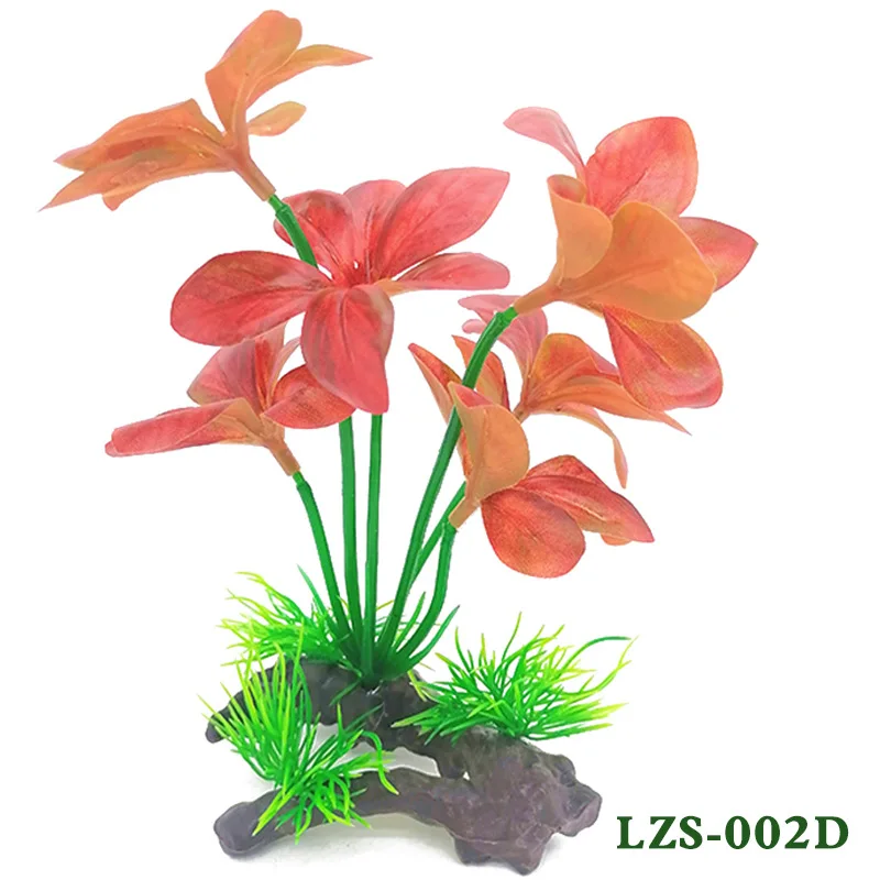 Artificial Aquarium Plants Aquarium Fish Tank Landscaping Aquatic Plants Decoration Simulated Plastic Lotus Fake Cloth Leaf
