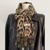 Vintage Leopard Tassels Shawl Imitation Cashmere Thickened Winter Warm Scarf Windproof Foulard Pashmina Hijabs for Women Man 4