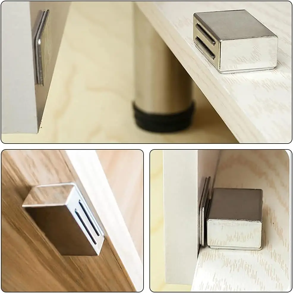 4 Pack Cabinet Magnetic Catch Adhesive Magnetic Door Catch Strong Cabinet Door Magnet Latch Kitchen Cupboard Closure