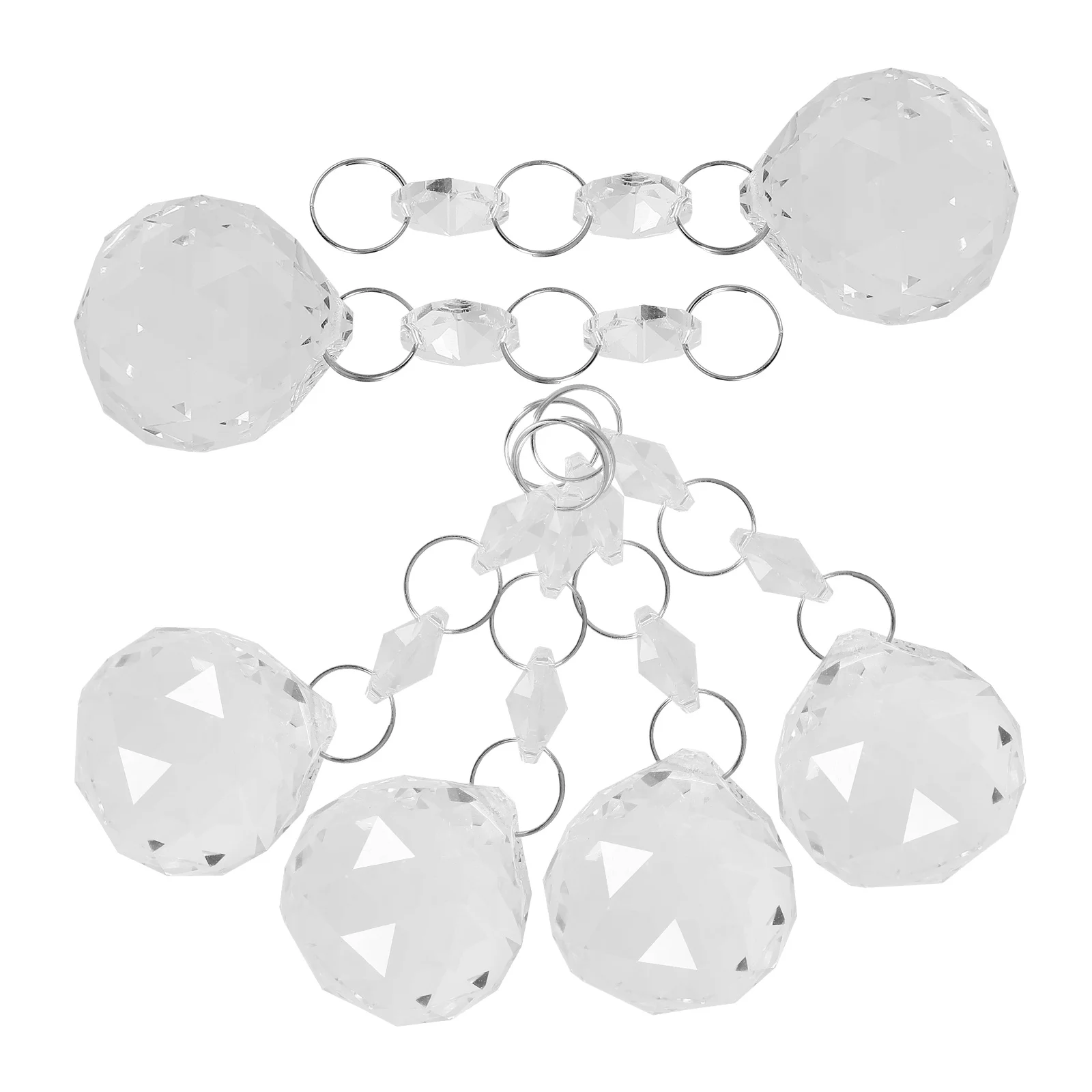 

6 Pcs Crystal Lighting Beads Wedding Lamp Pendant Ceiling Lights Hanging Decor Romantic Decoration Ornament