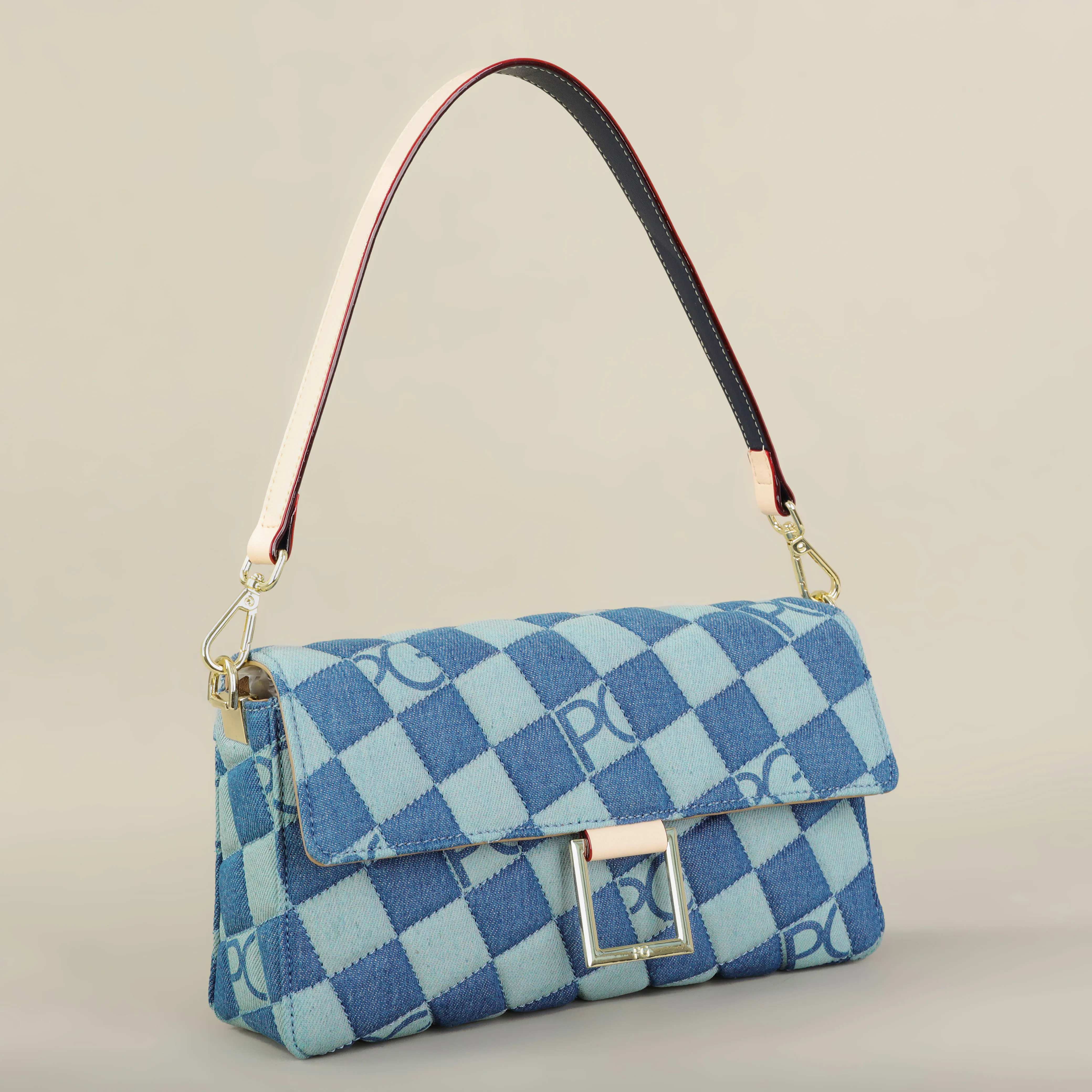 PU leather bag with hasp closure