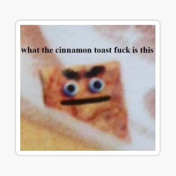 Cinnamon Toast Crunch Meme Stickers: versatile and customizable decorations for your living space and accessories