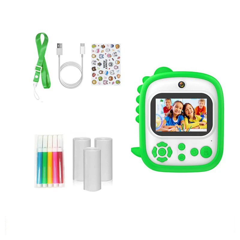 XB-Kids Camera Instant Print Mini Printer 2.4 Inch Screen 12MP 1080P HD Video Camera Kids Instant Digital