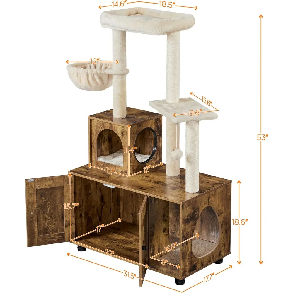 Yaheetech Cat Tower 53in 2