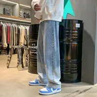 Jean Baggy Vintage à Jambes Larges pour Homme, Pantalon Streetwear Surdimensionné, Droit et Long, à la Mode, Y2k, 2024 4