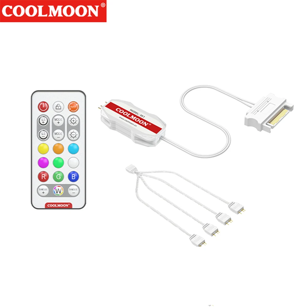 ตัวเลือกสินค้า อะแดปเตอร์ควบคุม RGB 5V 3Pin สำหรับ PC และพัดลม