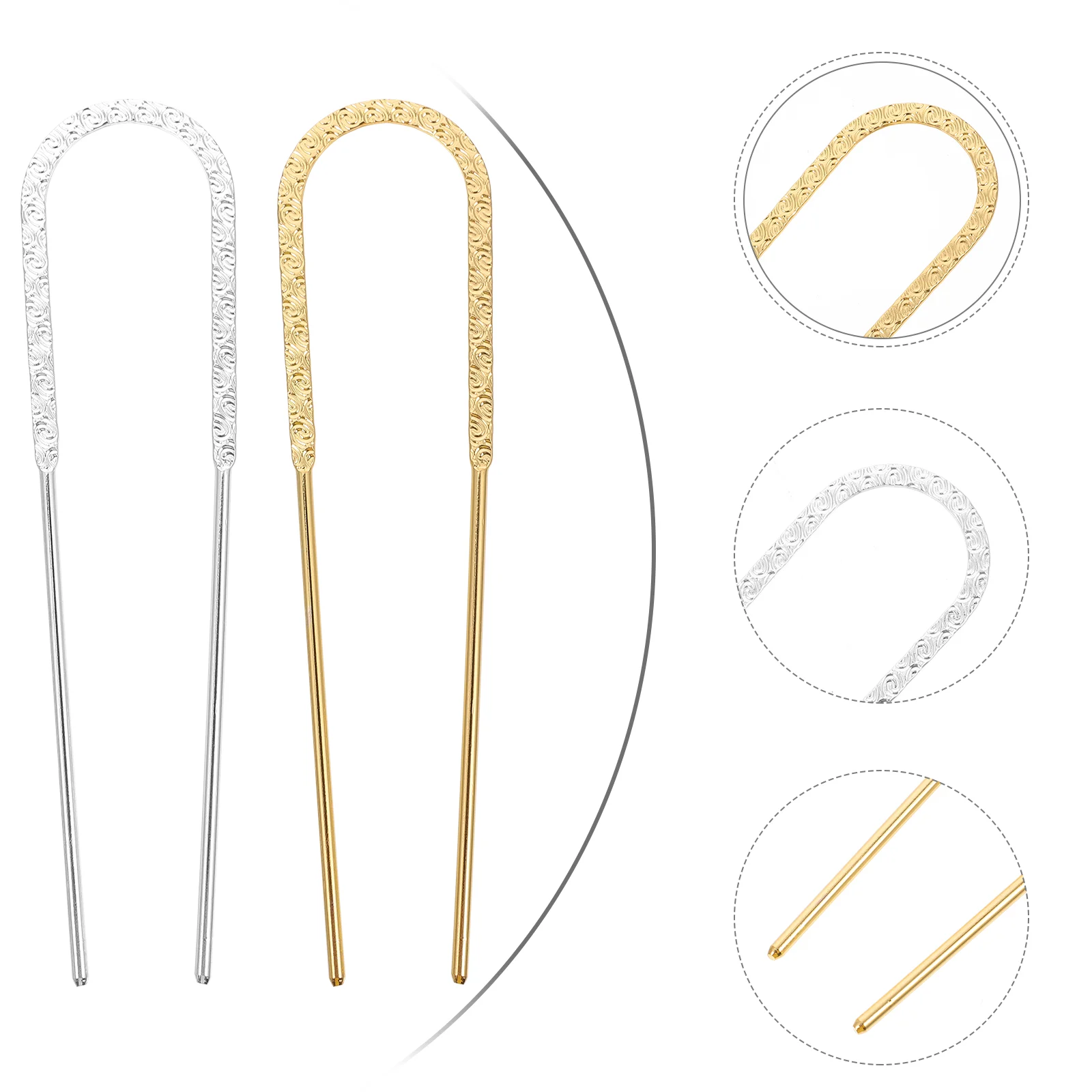 

10pcs Elegant Hair Chopsticks U Shaped Hairpin Chinese Style Hair Stick Fork
