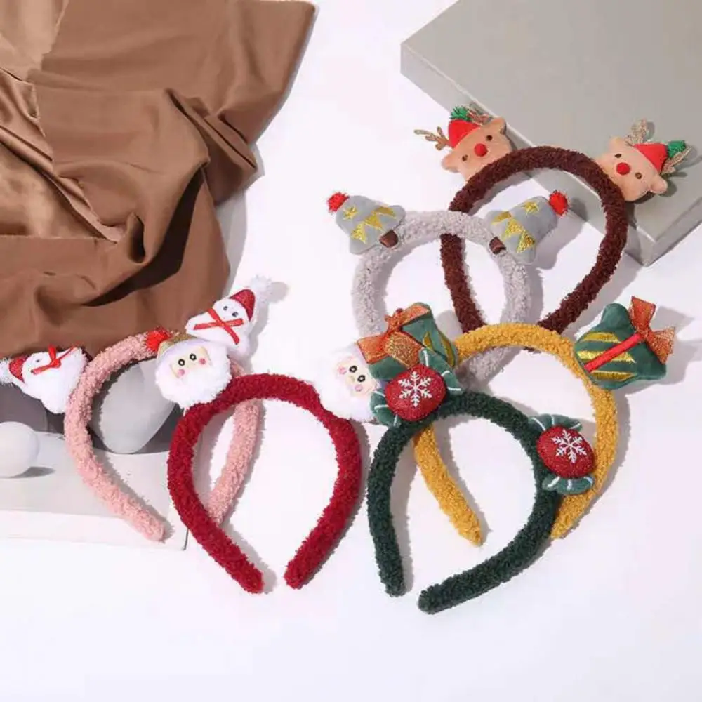 Christmas Headbands Green Headwear Christmas Gifts For Children Women Girls Cosplay Hair Hoop Party Headdress Hair Headband