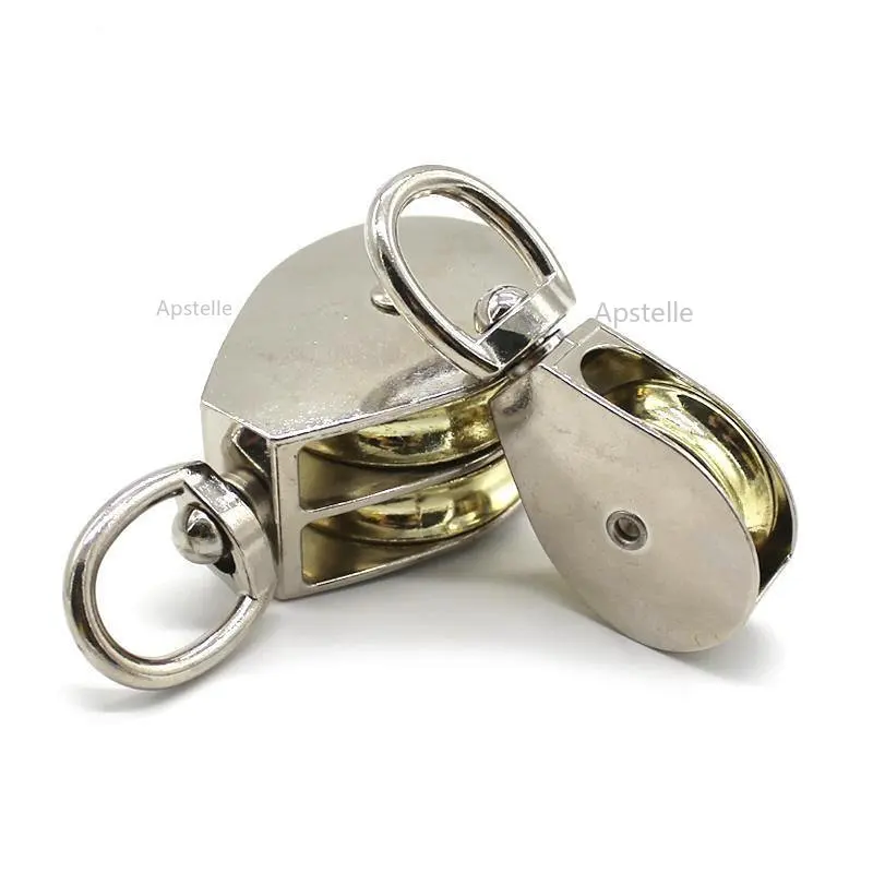 Metal Zinc Alloy Fixed Pulley Crown Block Mini Single DIY