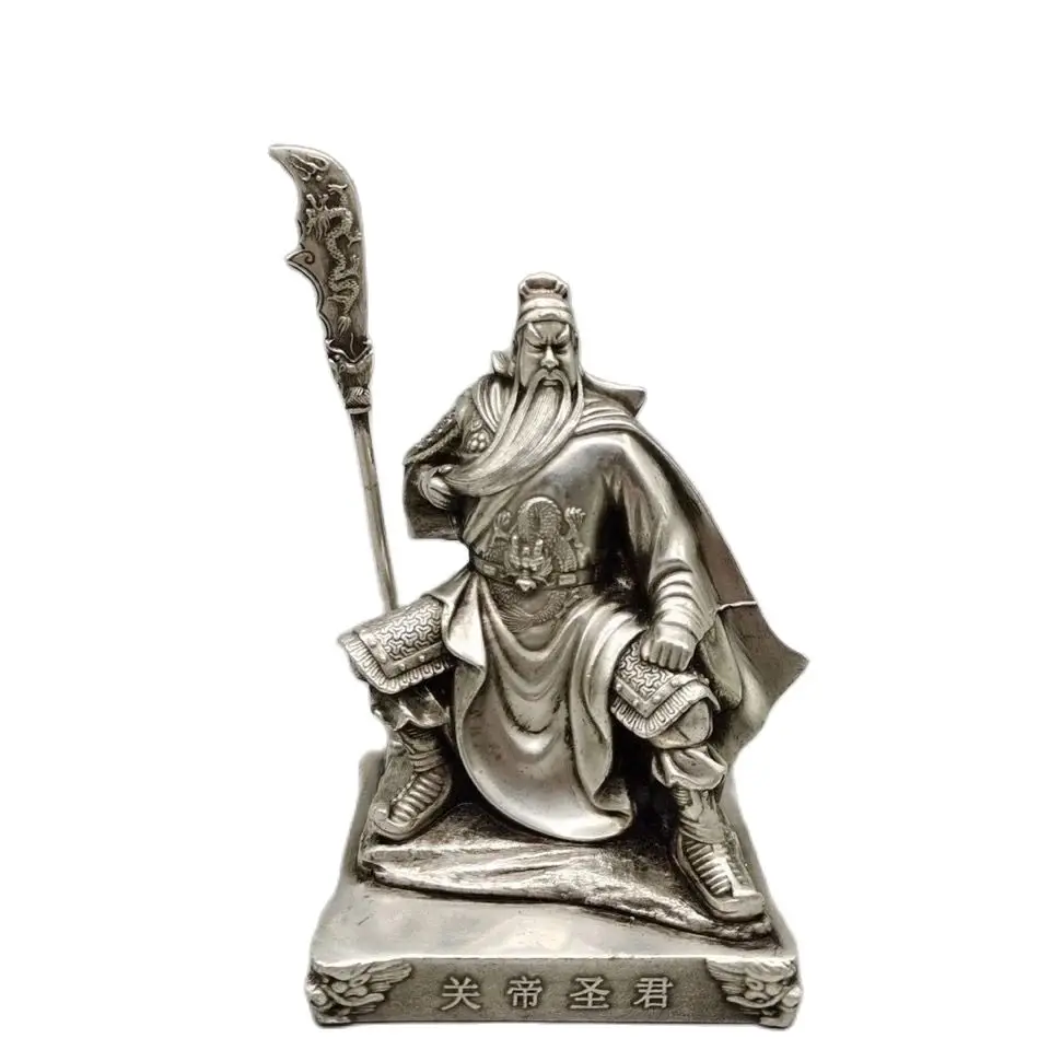 

Antique Guan Di Ye silver Guan Gong Small Ornament Bronze Buddha Statue